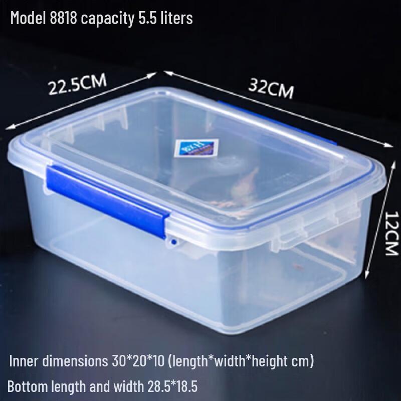 Meichu 5.5L Rectangular Plastic Food Storage Container with Lid