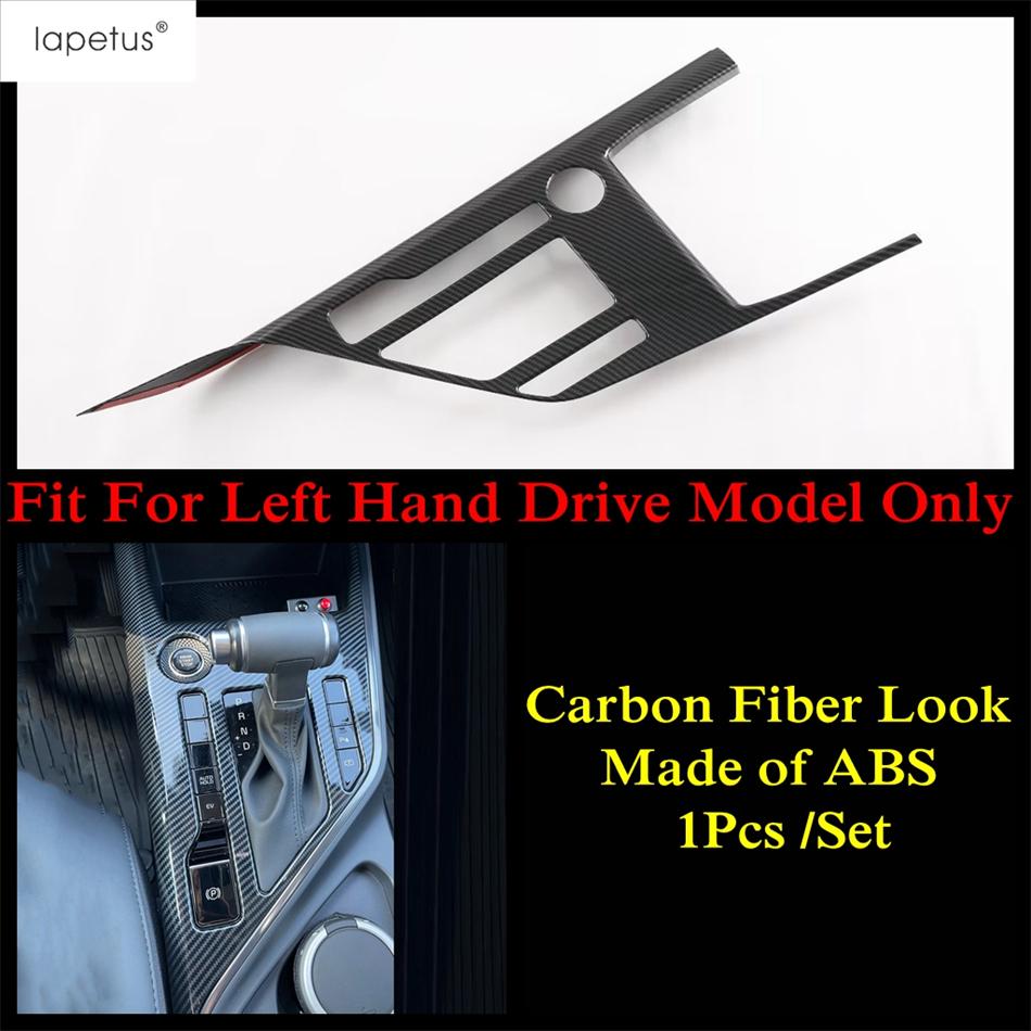 Carbon Fiber Central Console Gear Shift Panel Multimedia Frame Decor Cover Trim Accessories Interior For Kia Niro EV - 2025