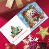 6Pcs Christmas Dog & Xmas Tree DIY Diamond Painting Card Christmas Gifts Diamond Drawing Card for Adults Holiday Friends Family