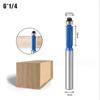 6mm 1/4inch Shank Router Bits Set Trimming Straight Round Corner Cove Box Milling Cutter Tungsten Carbide Woodworking Tools