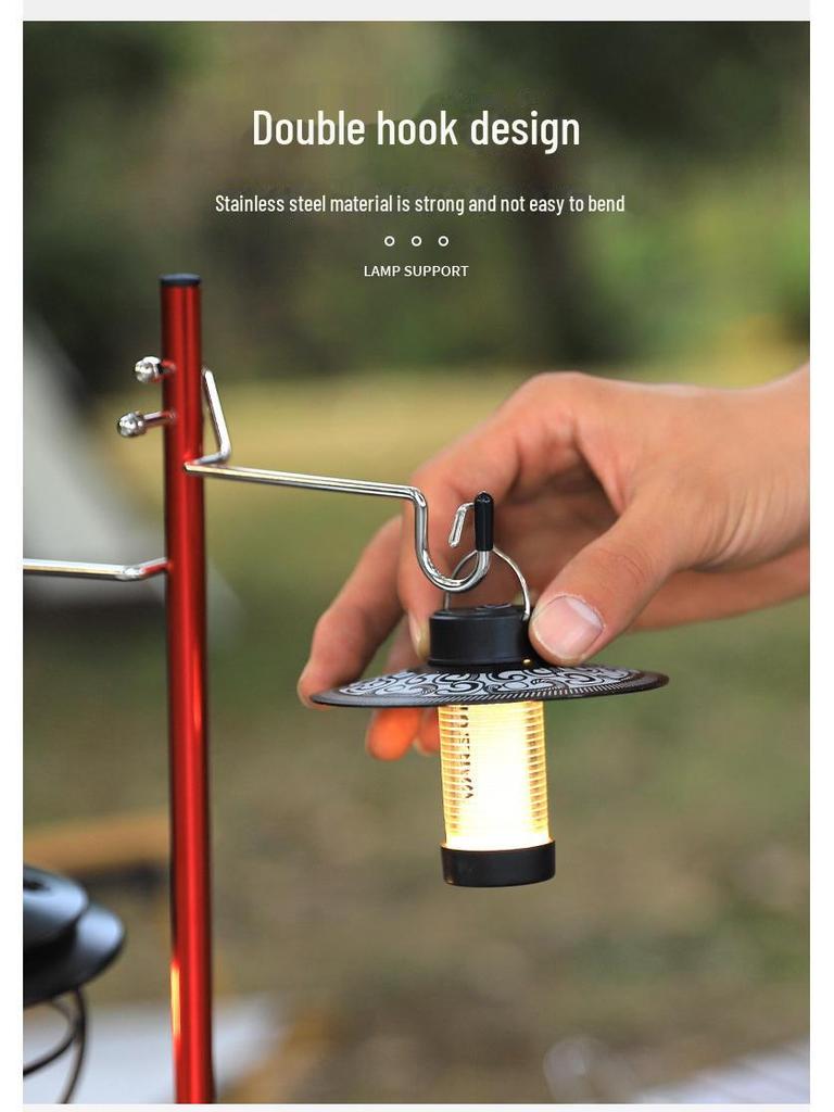 Portable Ultra-Light Aluminum Folding Light Stand for Camping and Picnics