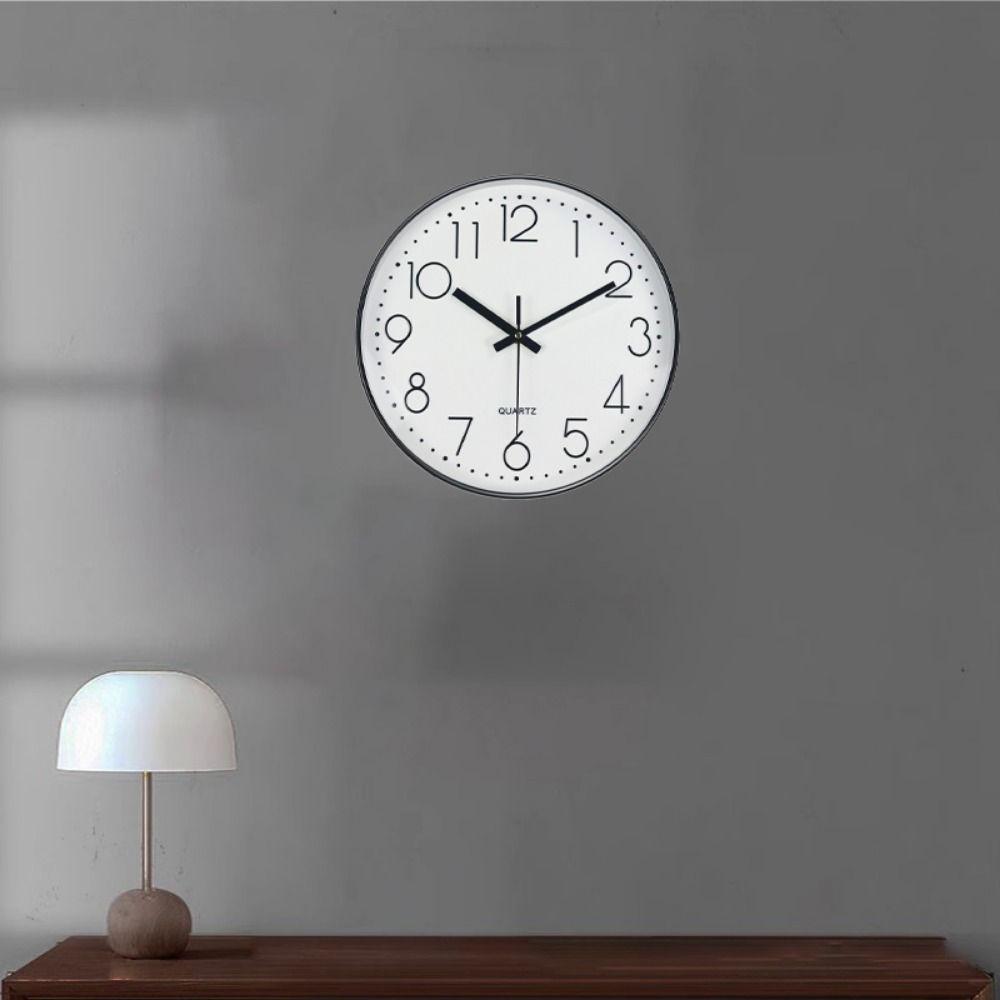 Non-Ticking Electronic Color Clock Round Wall Hanging Clock Creative Nordic Wall Clock Home