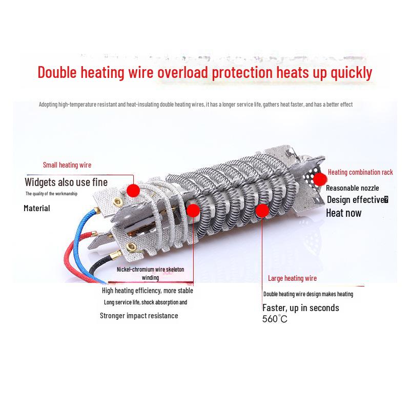 2000 Вт Регулируемая температура Промышленный фен горячего воздуха для автомобильной пленки и деревообработки