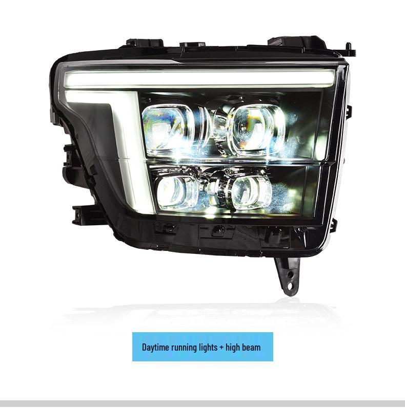 Tank 500 Headlight Assembly: LED Daytime Running Lights & Turn Signals with Laser Matrix Module Lens