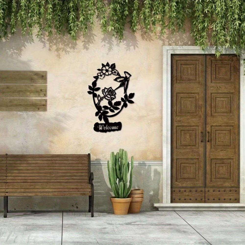Forged Metal Welcome Sign Bohemian Terrace Family Name Plaque