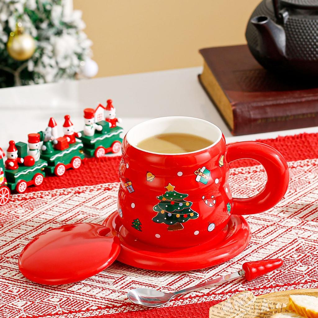 Creative Christmas Ceramic Cup Large Capacity Mug Cartoon Christmas Cup Gift Water Cup Christmas Gift Coffee Cup