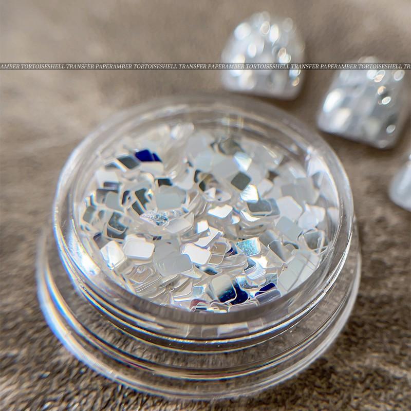 Square Shiny Nail Sequins Boxed Glitter Decorations Simple Luxury Style Art