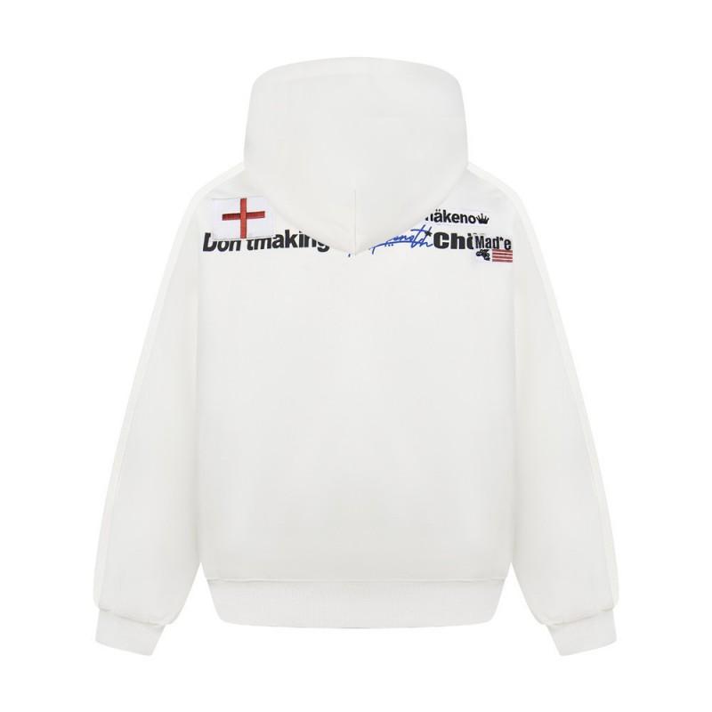 Mens Embroidered Letter Hoodie Loose Fit Streetwear Casual Sweatshirt