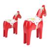2pcs Hand Painted Swedish Wooden Horse Figurine Dalecarlian Horse Ornaments for Home Wedding Supplies