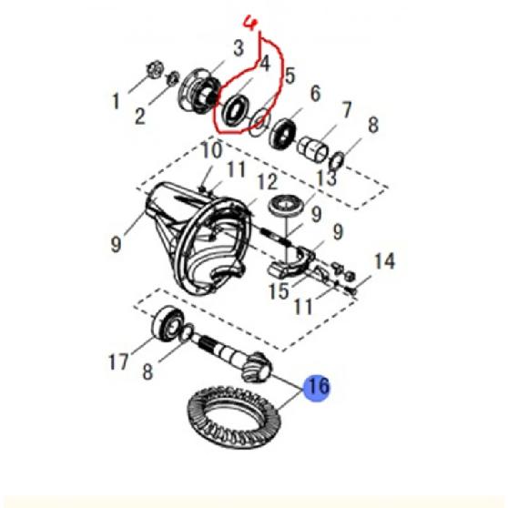 GWM POER TANK 300 Differential Oil Seal Rear Axle Tail Tooth Oil Seal