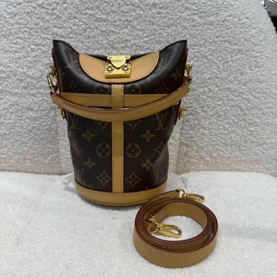 [Б/У] Дорожная сумка Classic Monogram S-Lock Съемный плечевой ремень Покрытый холст Кожа - Хорошее состояние #1Q6C4UJ