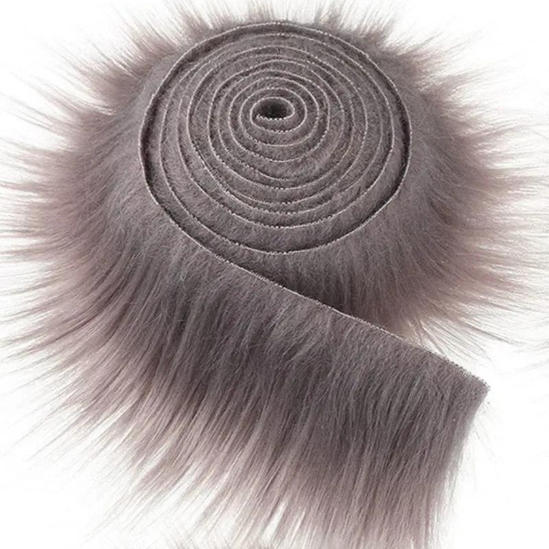 Tapes DIY Apparel Sewing Fluffy Trim Faux Raccoon Fur Ribbon Trimming Fabric Home Decoration Sewing Costume Collar Hat