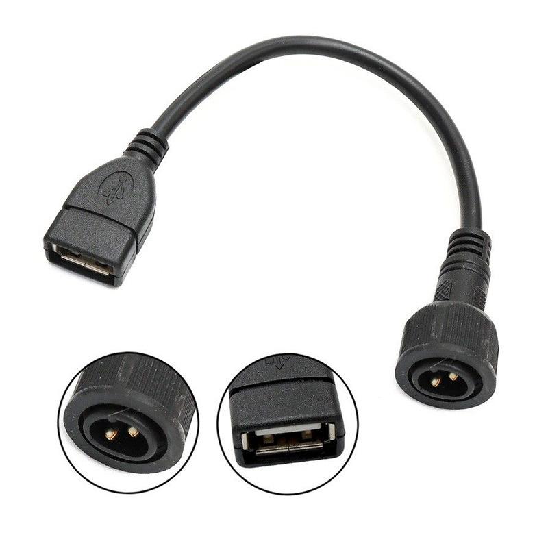USB Female to 2Pin Solar Light Panel Connector Wire Outdoor 2 Core Male Female Adapter Projection Waterproof Conversion Line