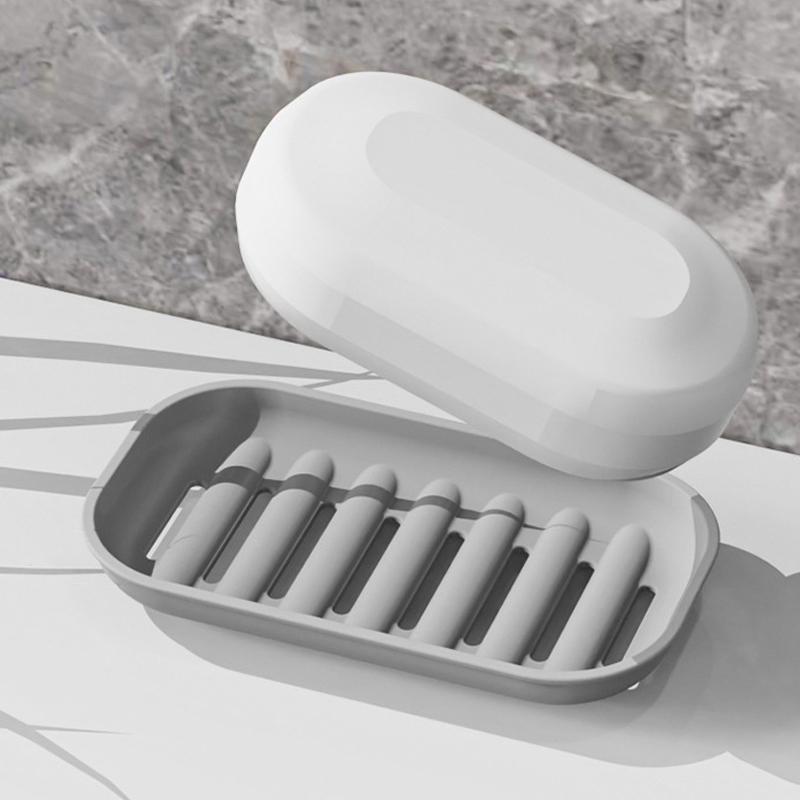 Fashion Portable Sealed Waterproof Soap Box for Travel, Hiking, and Camping - Draining Design