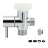 Shut-off Valve 3-Way T Valve Solid Brass Brass T Adapter Premium Tee Connector  Handheld Toilet