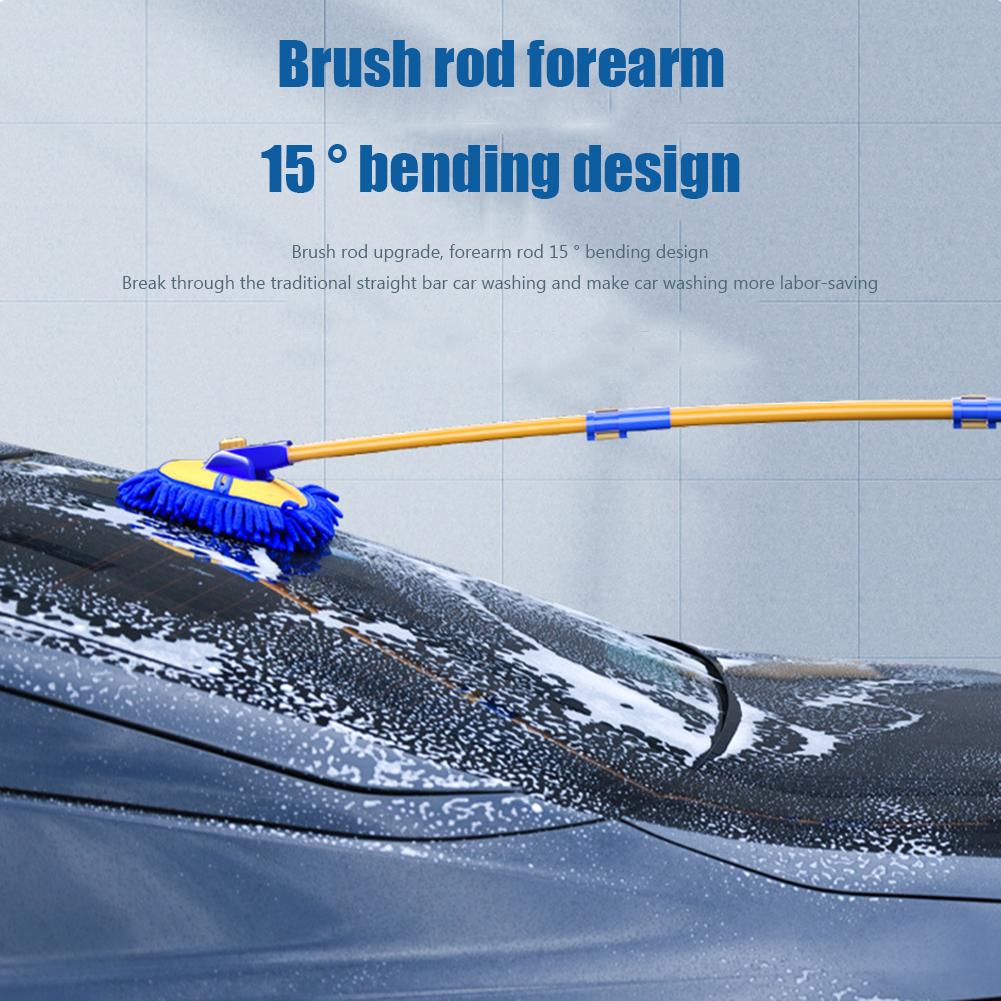 Auto Washing Mop Telescoping Auto Detailing Mop Long Handle Vehicle Care Cleaner Chenille Car Maintenance Tools