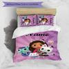 3pcs Gaby's Bubble House2 Cover Set - Personalized Name, HD Printed Bedding with 1 Cover and 2 Pillowcases - Perfect for Home Decor, Easy Care