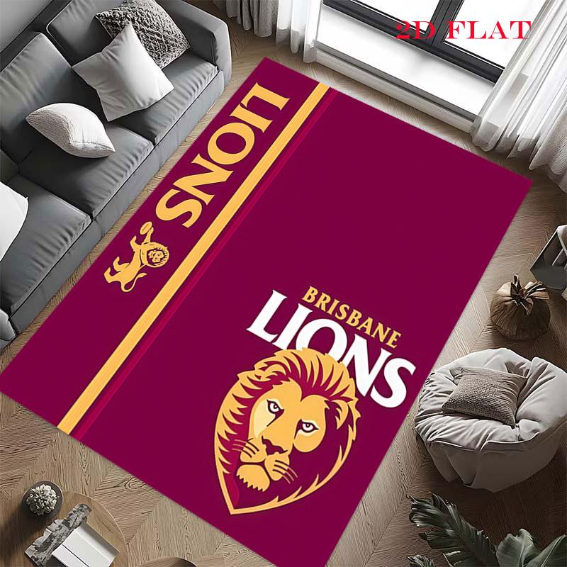 Brisbane Lions Carpet Rug for Living Room Bedroom Home Sofa Decoration,Kids play Nonslip Floor Mat