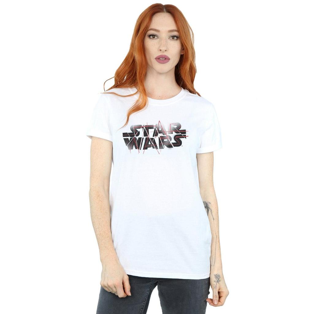 Star Wars Womens/Ladies The Last Jedi Spray Logo Cotton Boyfriend T-Shirt