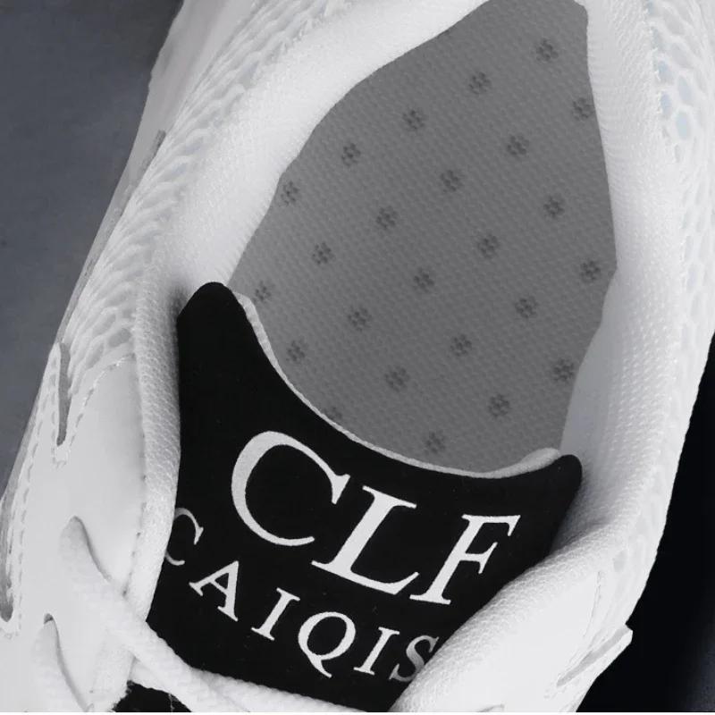 Fashion Mesh Men's Sneakers White Summer Platform Sneakers Stylish Lace-up Male Sneaker Breathable Man Tenis Footwear Men's Sports Shoes