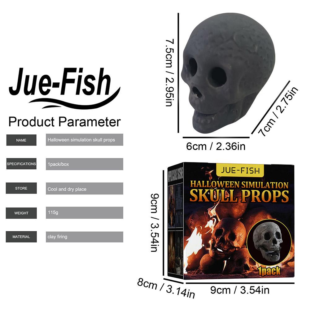 Огненный череп, горящая голова скелета, реквизит для ужасов на Хэллоуин, керамический камин, костер, череп, сцена вечеринки на Хэллоуин, атмосфера, макет