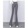 Elegant Long Office Lady 2022 Summer High Waist Women's Wide Leg Capris Suit Pants for Women Skinny Flare Pants Woman Trousers