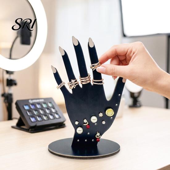 Jewelry Holder Stand Hand Shape Ring Holder, 2D Wooden Display for Bracelet And Earring Rings Necklace, Minimalist Dresser Decor, Decorative