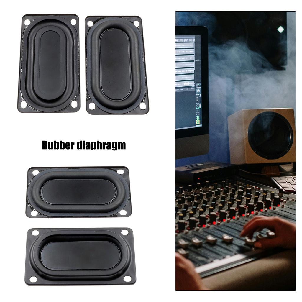 2Pcs Rubber Diaphragm 5090 with Mounting Holes Rectangle Bass Resonance Passive Radiator Speaker Vibration Membrane