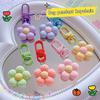 Cute Candy Color Flower Keychain Cartoon Resin Floral Keyring Bag Pendant Decor Backpack Ornament Girls Gift