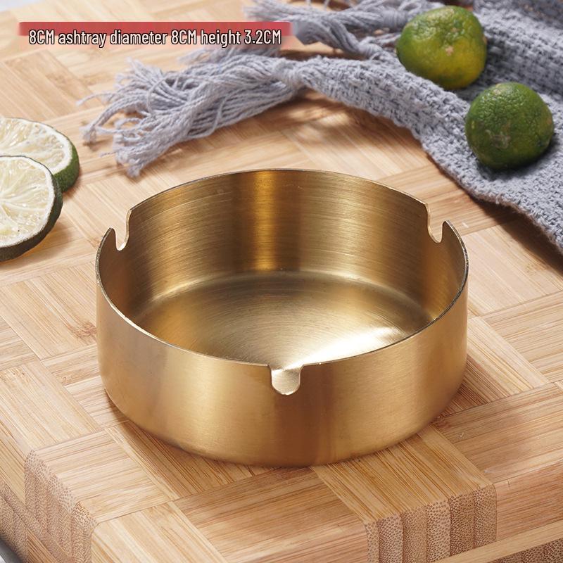 Stainless Steel Windproof Ashtray: Large, Creative Design for Home, Restaurant, and Cafe