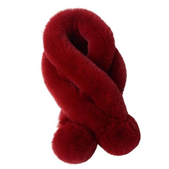 Утолщенный широкий плюшевый шарик благородный терможенский осенний шарф зимний сплошной искусственный мех