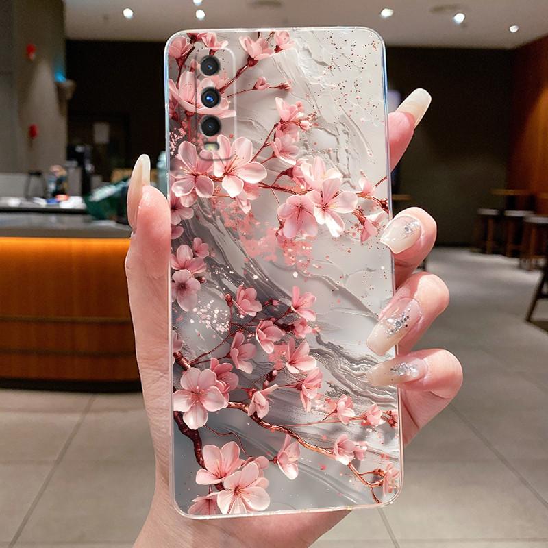 Phone Case For VIVO Y70S / Vivo IQOO U1 Funda Capa Butterfly Bow Protective Casing Transparent Soft Silicone TPU Cover Coque