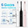 Electric Toothbrush Sonic Vibration 6-speed Adult Household Soft Hair USB Charging Waterproof Sonic Electric Toothbrush Tooth Cleaning Tool