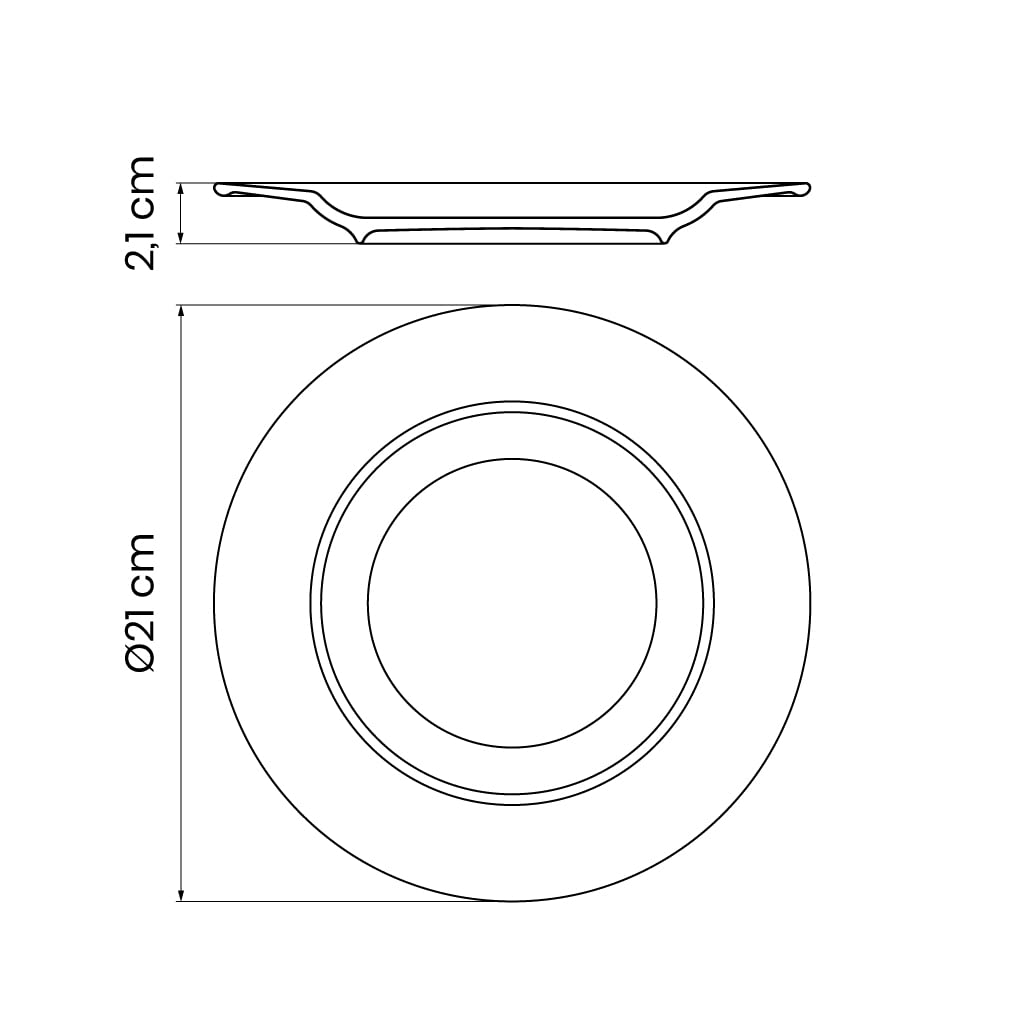 Tramontina Rustico Десертная Бледная Спираль Микроволновая и Посудомоечная Машина Сделано в TRAMONTINA Тарелка, Зеленый, 21см, С ободком, С рисунком, Фарфор, Безопасно, Просто,