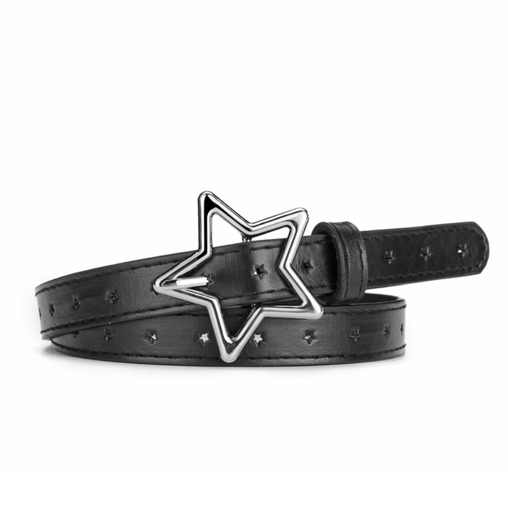 Adjustable Five-point Star Waistband Heart Women Waist Belt Elegant Star Belt  Men