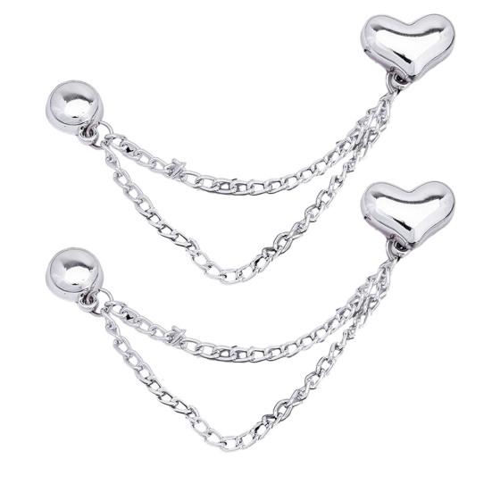 2 шт. магнитные зажимы для одежды с цепочкой многофункциональные металлические магнитные булавки для одежды мужчины женщины шарф рубашка рукав брюки зажим для пуговиц аксессуары