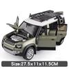 Large 1/18 Land Rover Defender Range Rover SUV Off-road Alloy Model Car Die-cast Vehicle Collection Sound and Light Pull Back Boy Toy Children's Gift