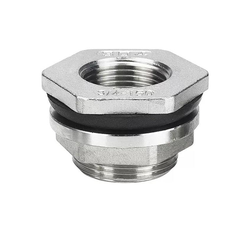1/2” 3/4” 1” 1-1/4” 2" BSP Наружная резьба Нержавеющая сталь 304 Трубный одинарный свободно вращающийся фитинг с гайкой Соединитель для бака для воды