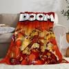Игровое одеяло D-Doom E-Eternal Throw из фланели: Мягкий, безопасный для детей, теплый, антистатический, для всех сезонов, моющийся, диван, кровать, дом