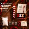 Holiday Craft Set Crochet Doll Spiral Ornament DIY Kit, with Yarn Project Soft Yarn, Beads, Christmas Tree Hanging for Window Wall Cabinet Festive