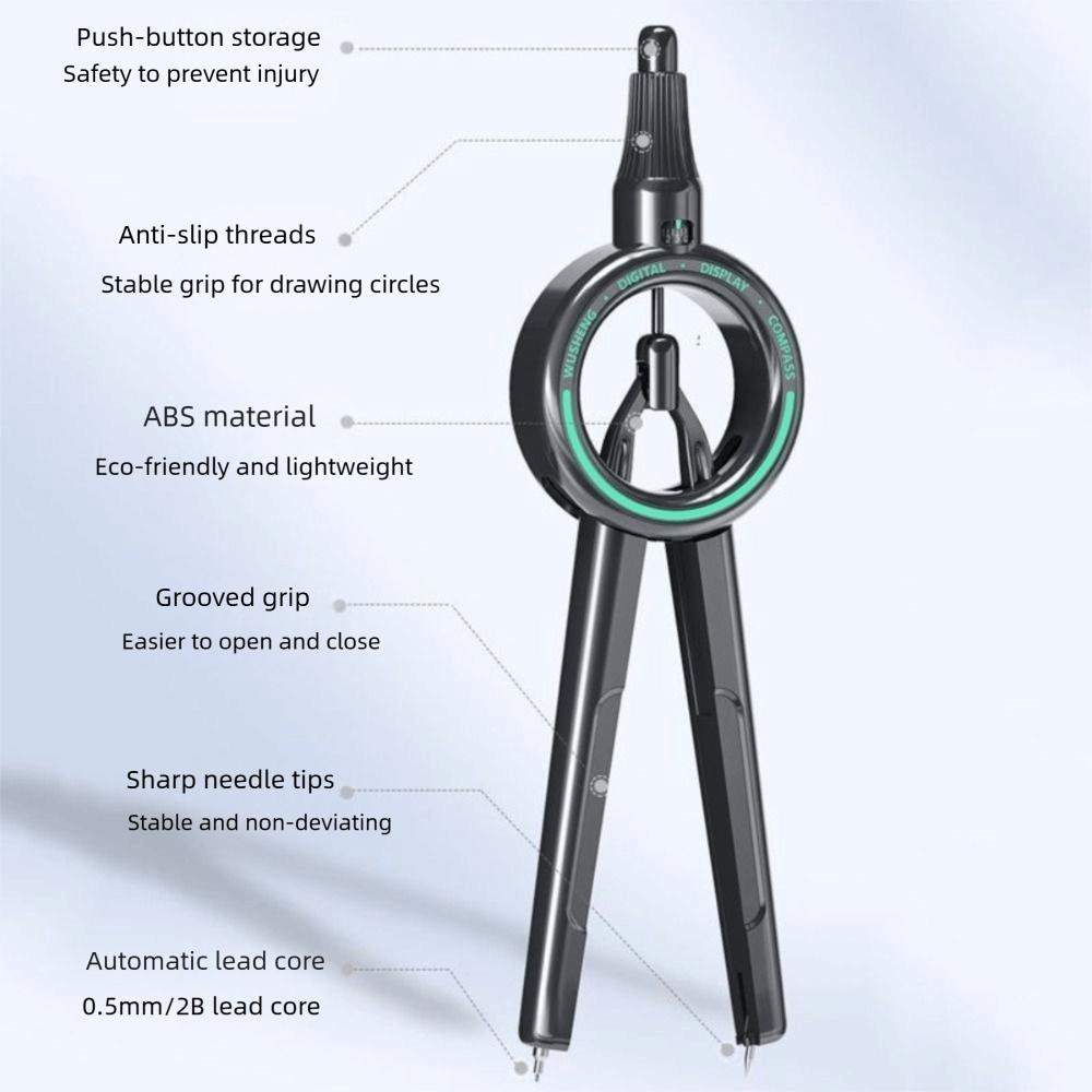 Retractable Circle Drawing Gauge Push-action Push-Action Compass Learning Art Supplies