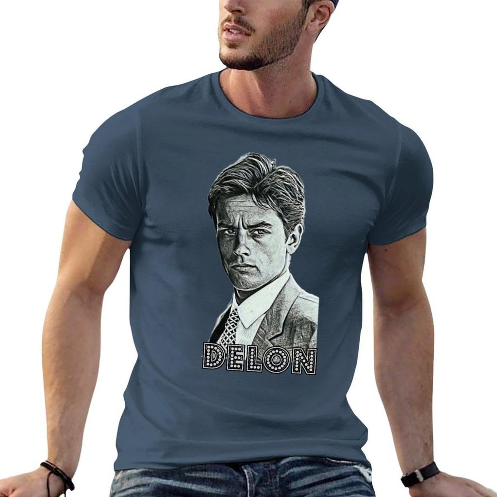 Alain Delon Portrait Tshirt Graphics Rapper Graphic Tees Cotton T Shirt Unisex