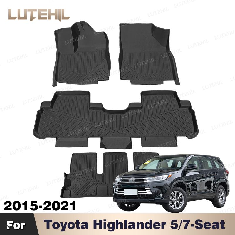 Всепогодные ТПЭ коврики для Toyota Highlander 2015-2021 2020 2019 2018 2017 2016 Ковровое покрытие Защита салона Аксессуары