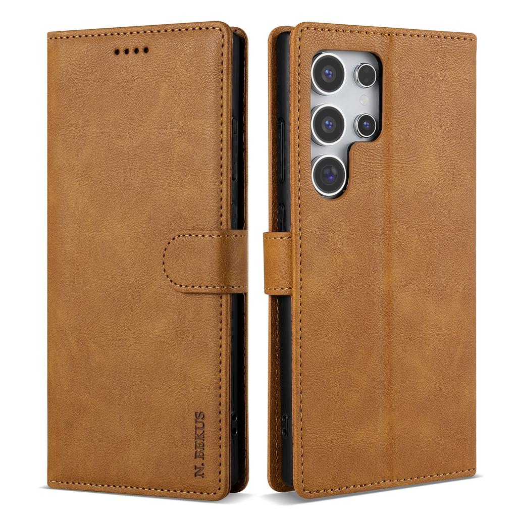 N.BEKUS CSJ-001 For Samsung Galaxy S26 Ultra Stand Case PU Leather Wallet Phone Cover