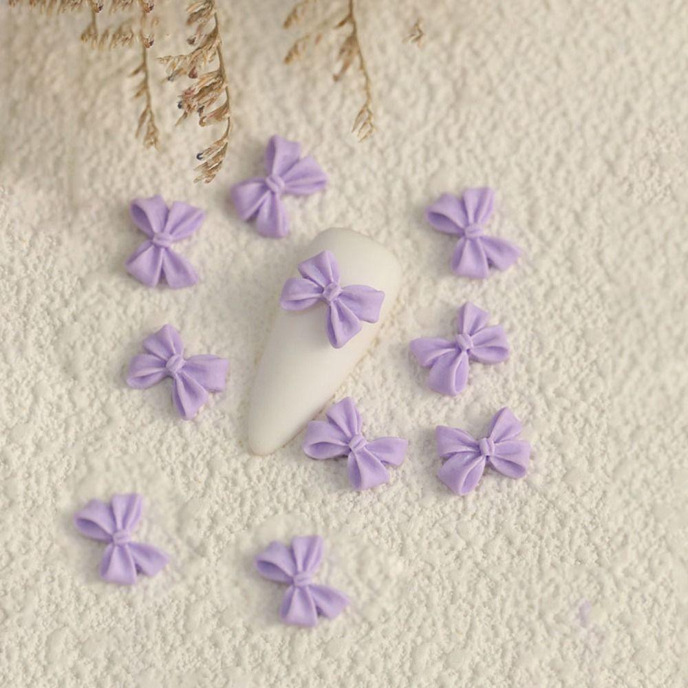 10PCS Bow Accessories Supplies 3D Rhinestone New Manicure Design  Hairclip