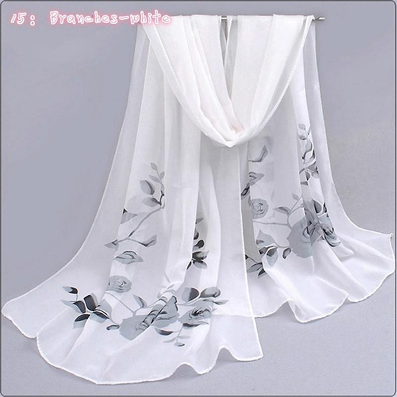 Fashion Women Chiffon Scarf Polyester Print Autumn Summer Pattern Silk Scarves Shawl