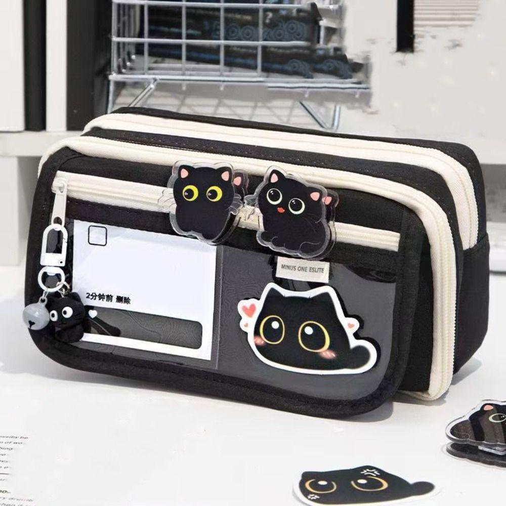 Large Capacity Pencil Case Transparent Pencil Box High Quality Stationery Organizer School Office