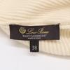Loro Piana FAI3311 100% cashmere asymmetrical knit tops 38 IvoryUsed