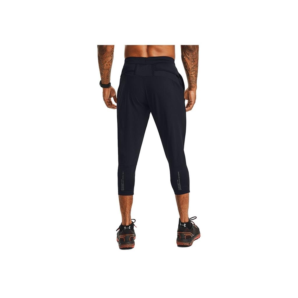 Under Armour Running Woven Breathable Cropped Straight-Leg Pants Men Bottoms Black 1358546-001