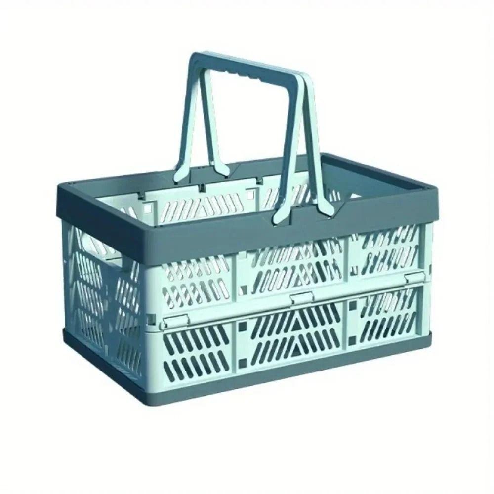 with Handle Outdoor Picnic Basket Plastic Camping Storage Basket  For Kitchen and Camping